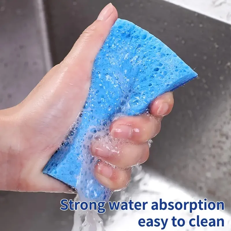 Biodegradable Wood Pulp cotton Natural Cellulose Compressed Sponges Soft Absorbent Scrubber Cleaning Sponges