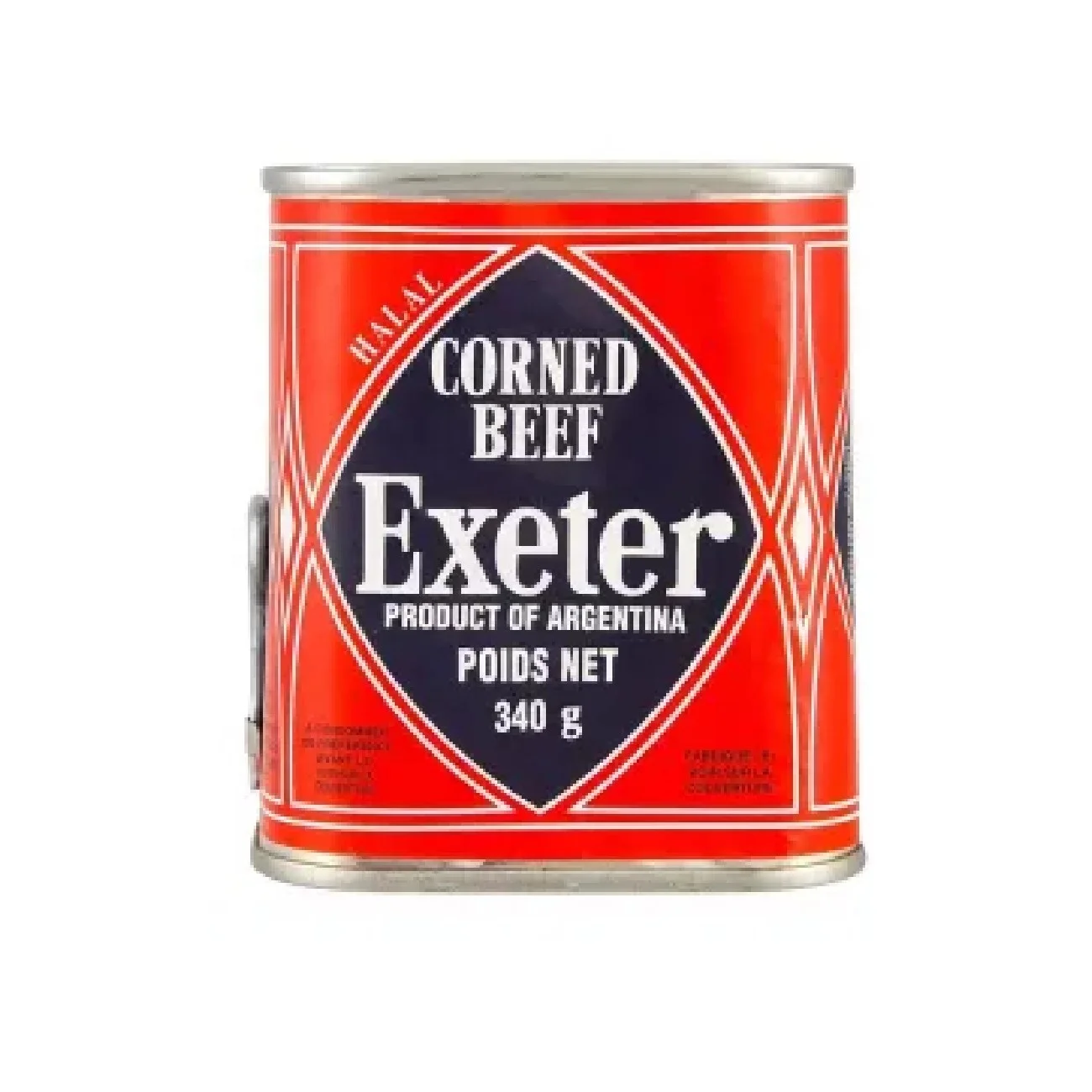 Cheap 340g wholesale corned beef original factory of brand exeter in square tin can lunchoen beef
