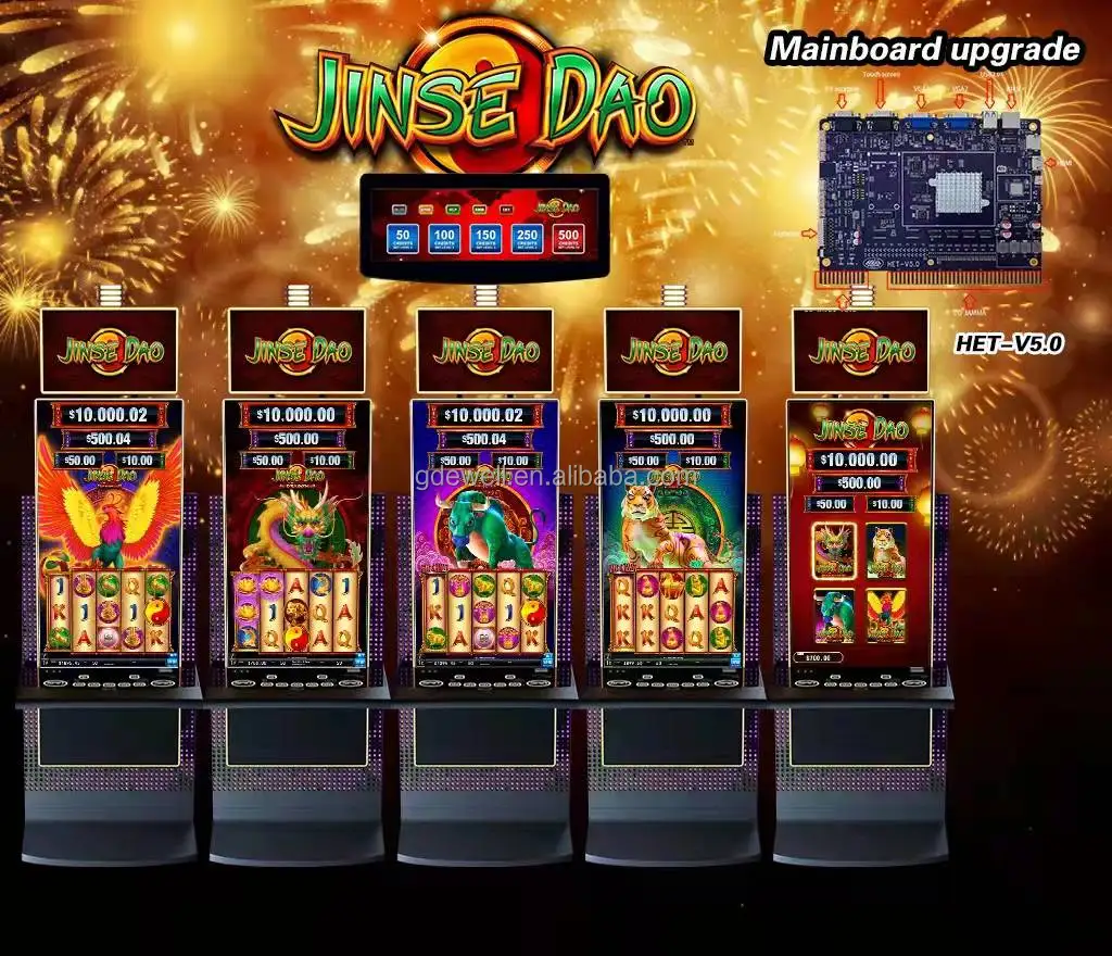 New Arrival Multi Slot Games Jinse Dao 4in1 Games Software Slot Game Cabinet Sales