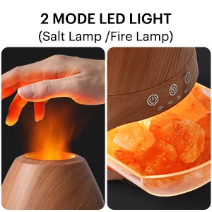 New Portable fire flame humidifier Essential Oil Diffuser h2o air Himalayan Salt Stone humidifier