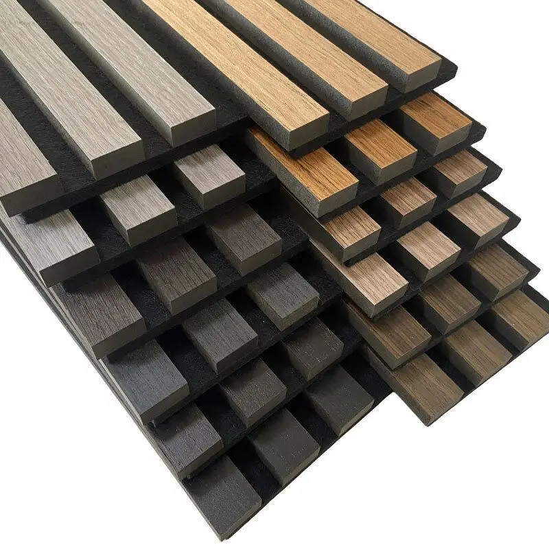 self adhesive soundproof 100 sq m Akupanel Oak Akoestische Panelen 60Cm Polyester Wood Wall Panel Sheet Acoustic Panel