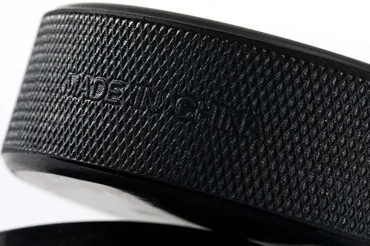 customized logo printed wholesale durable rubber ice hockey pucks