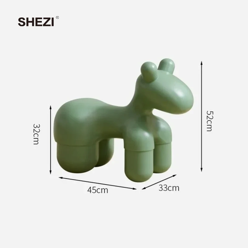 SHEZI Hot Sale Animal Cute Kids Chair Living Room Sofa Child Baby Toy Pony Velvet Fabric Cover Chairs For kids