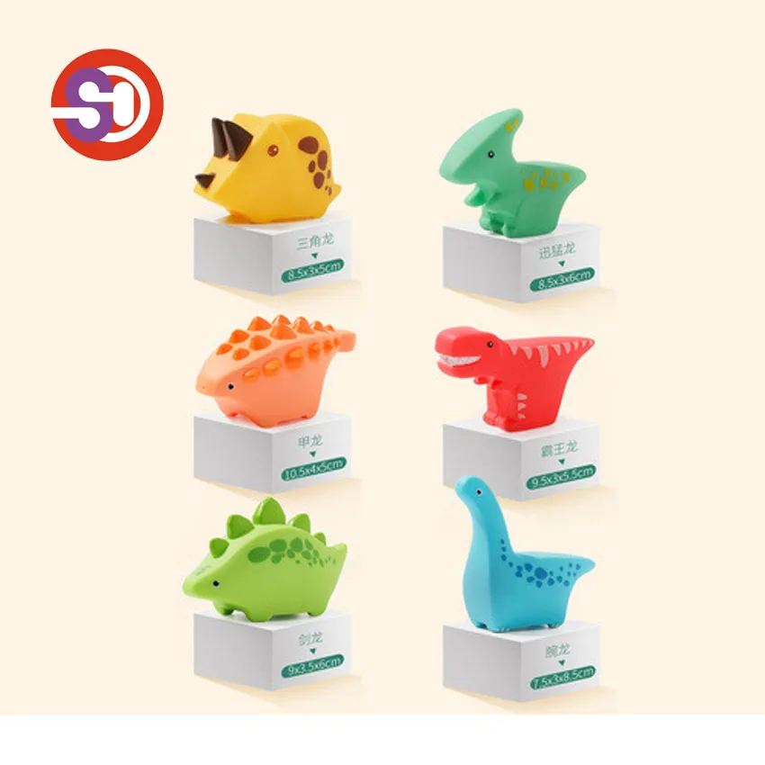 2023 Rubber Floating Spray Water Animal Child Rubber Squirts Baby Bath Dinosaur For Toys
