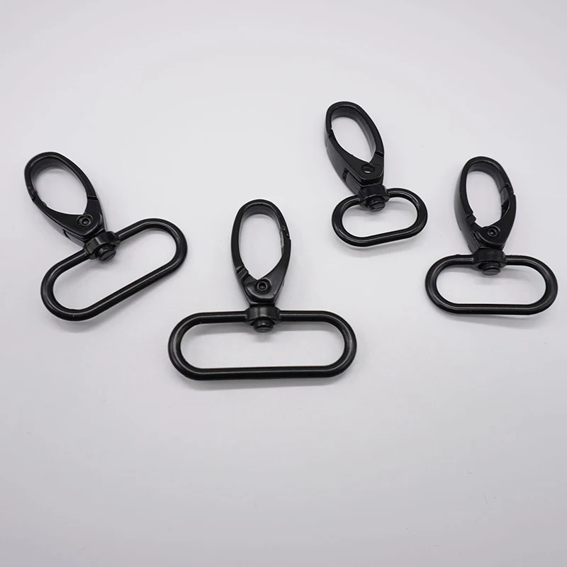 Factory Wholesale Black Plating Metal Rotating Snap Hook High Quality Carabiner Swivel Snap Hook For Bag