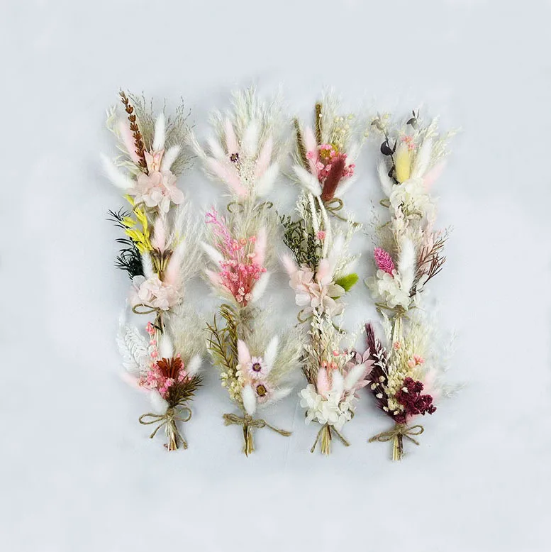 SumFlora Ins popular mini dried flowers customized dried flowers bouquet for home decoration&wedding bouquet