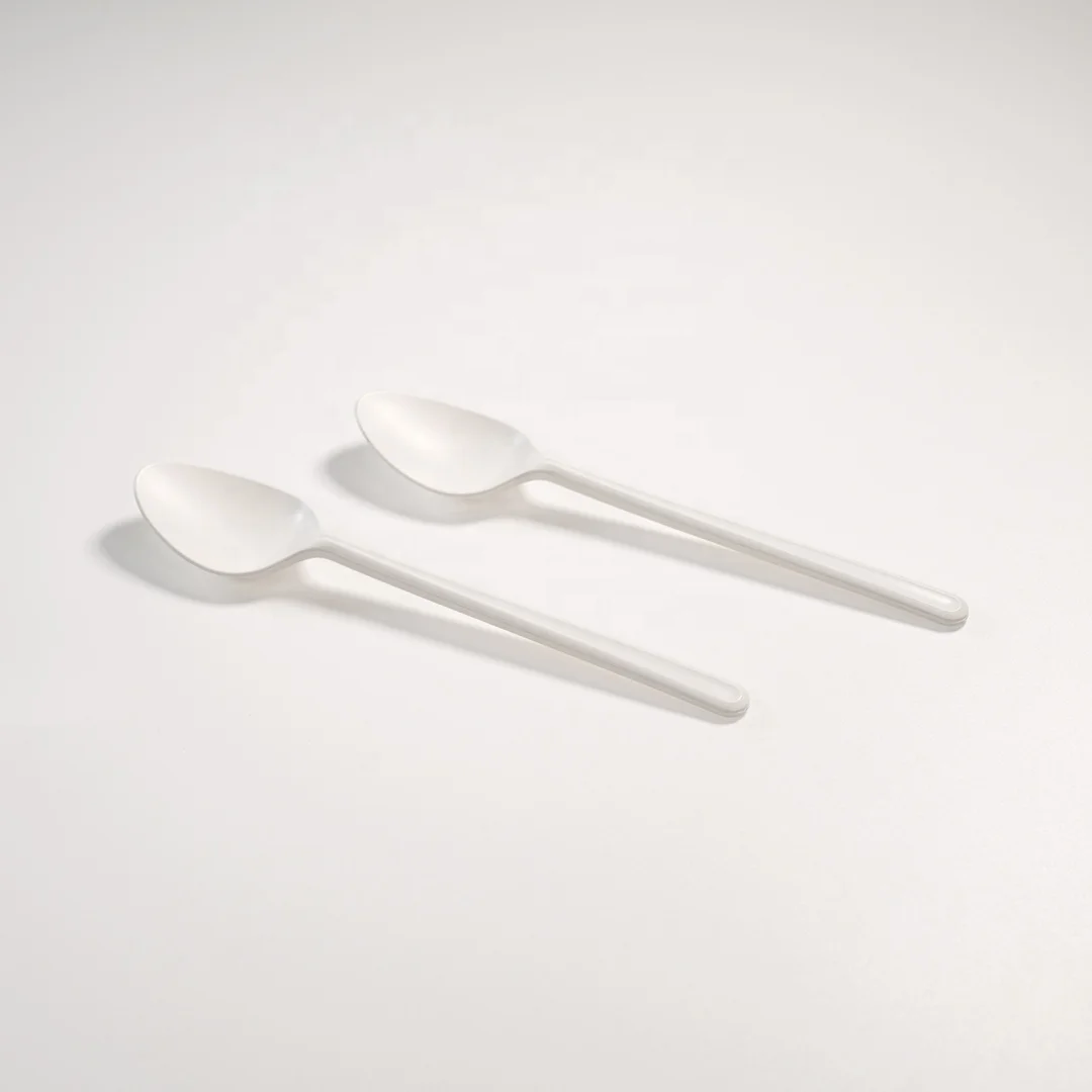 High Quality 705 Inch Disposable Compostable Tableware Sets 100% Biodegradable PLA Cutlery CPLA Spoon