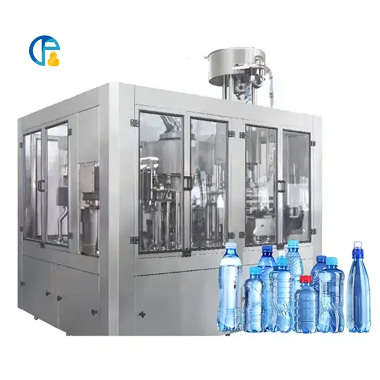 Automatic 3 in 1 drinking Water PET bottle filling capping machine or bottling plant machine equipment production line