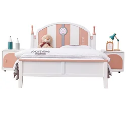 Durable Wooden Princess Pink Kids Single Bed Princess Bed Kids Bedroom Furniture