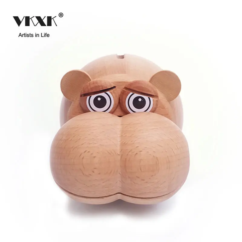 Копилка из черного ореха Meng Da Hippo, украшение в виде животного