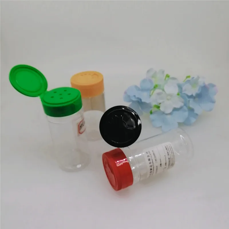 Wholesale  PET Plastic Spice Jars Little  Cheap Bottle Jar with Shaker lid 100 ml - 500 ml