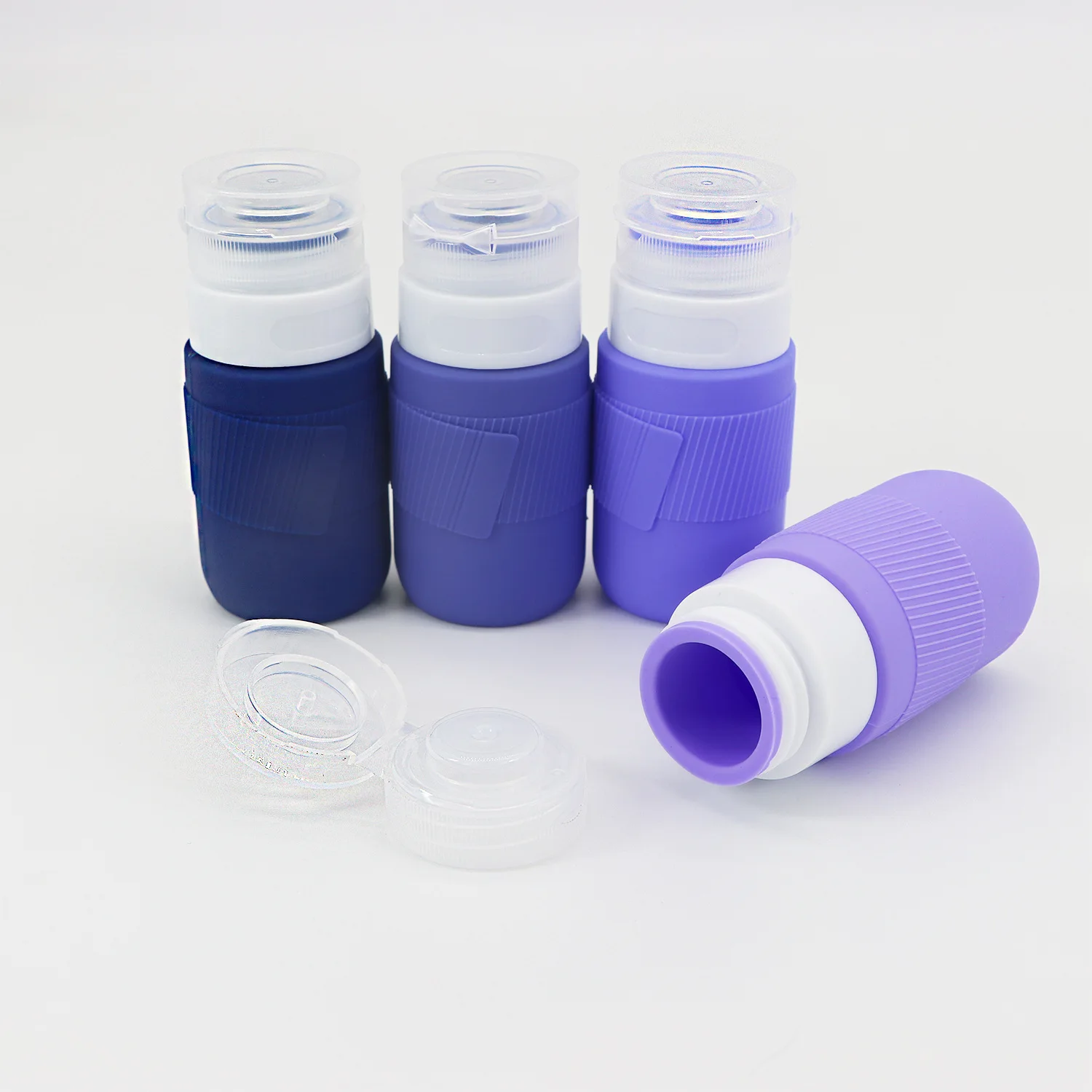 Multicolor Silicone Travel Bottles For Toiletries Sub-bottling Container Lotion Refilling Shampoo Bottle Set