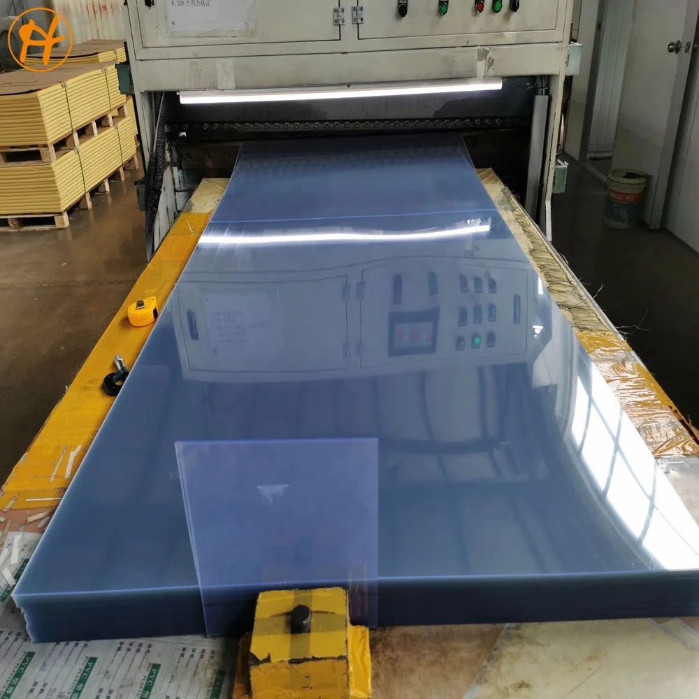 Transparent pvc sheet with blue tinted pvc sheet for garment sewing template