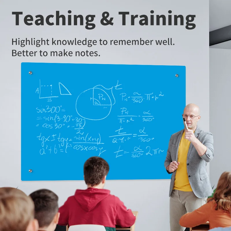 Customized China Factory Office Wall Mounted Magnetic Dry Erase Toughened Glass Whiteboard Kids Drawing Board