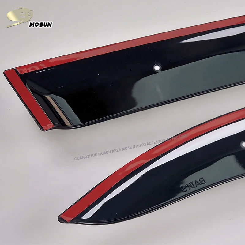 Mosun PMMA Sun Rain Guard Dark Smoke Window Visor Injection Rain Shield Window Deflector For Toyota Corolla E100 1991-2002