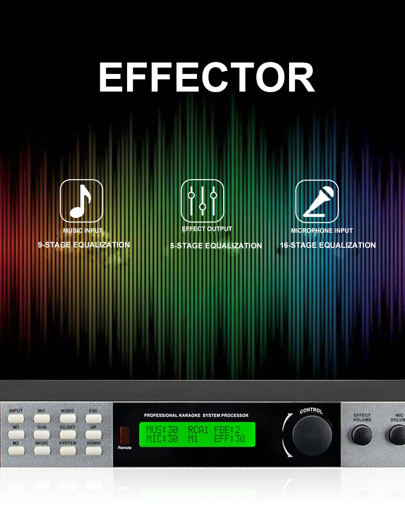 LX8 Professional digital reverb pre-effect audio mixer Audio microphone intelligent digital pre effects