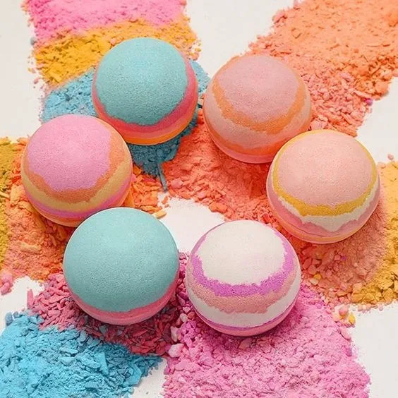 Customized bath salt ball dried flower explosion salt bubble essential oil ball single bath ball bath bombs set
