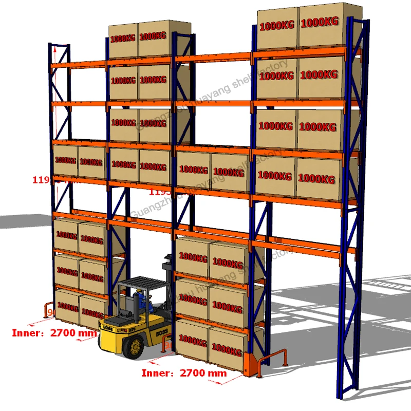 1000 KG 2000 KG Pallet Racking Price Duty Racks Capacity Of Metal Heavy Shelves For New Warehouse