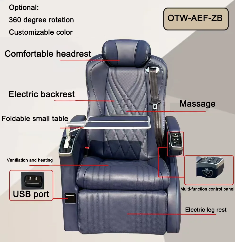 OTW-AEF-ZB custom MPV Modified massage ventilated electric  car seat for car toyota hiace mercedes sprinter toyota vellfire
