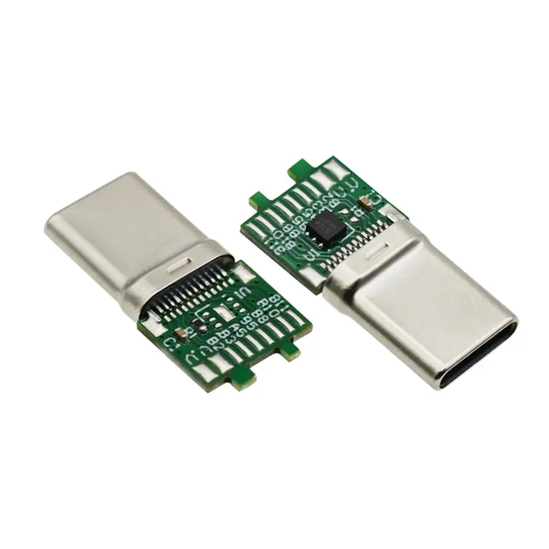 24 Pin USB Type C 3.1 Connector 18 Core Wire Cable PCB Male Socket 240W 10G Transfer 5K HD Plugs