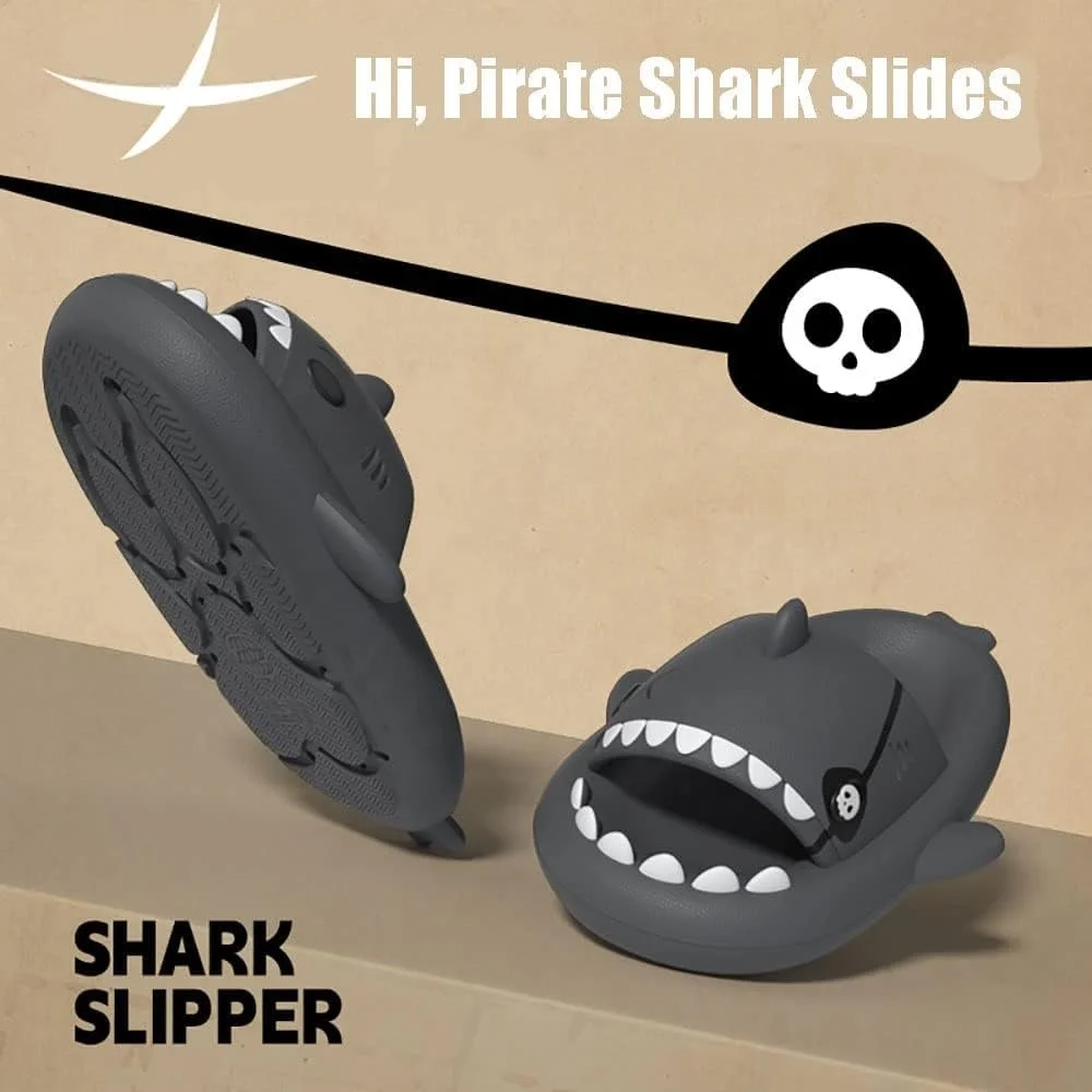 2024 Gift Shark Slides Slippers Original Cloud Shark Slides Pillow Summer Anti Slip Open Toe Pirate Slide Sandals