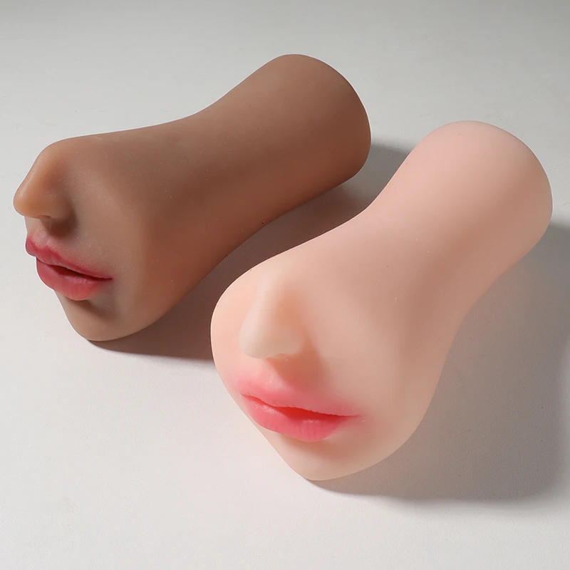 Realistic mouth pocket cat oral M masturbation brown adult sex toy made of TPE material