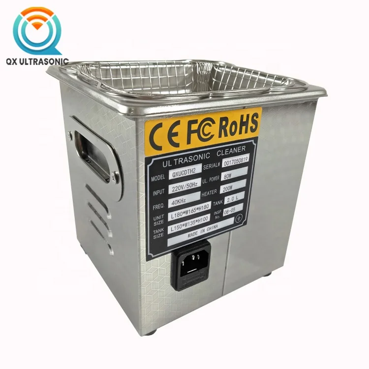 
2L Digital Timer Portable Ultrasonic Cleaner Automatic Ultrasonic Vibration Cleaning Machine With Heating 