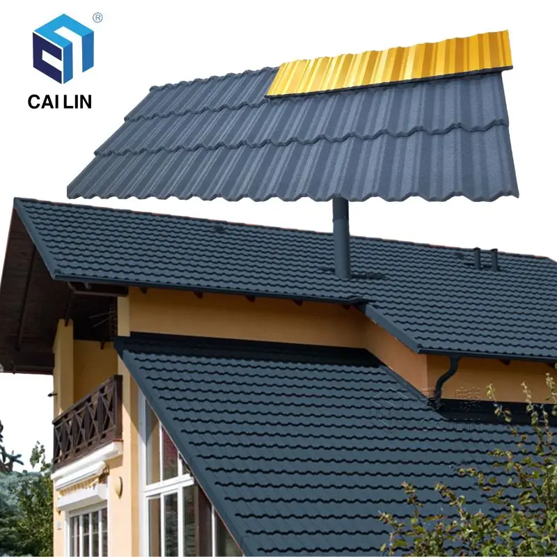 North America Hot Sale Metal Building Materials Stone Coated Galvanized Zinc Roofing Panels Roof Tiles For Apartment