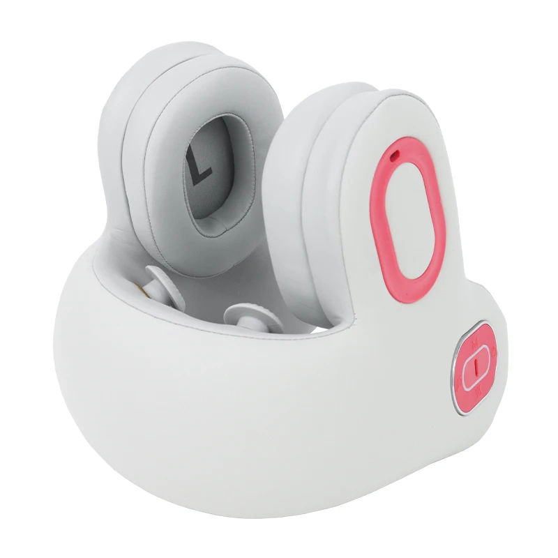 2025 New Products Vibration Red Light Heating Neck Massager Device For Pain Relief Deep Tissue With Noise-Canceling Earplugs