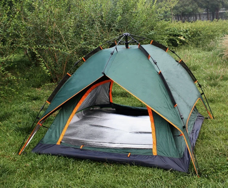 Ship to India split automatic tent three speed open double layers 3-4person use folding beach shade tent