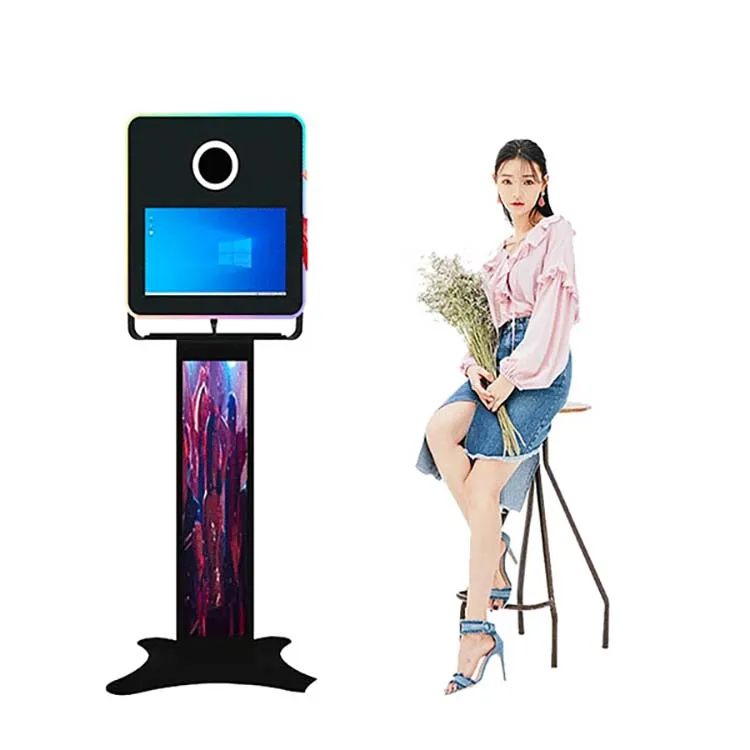 2024 New Selfie Kiosk Ring Light Selfie Magic Photo Mirror Booth Camera Photo With Fill Light Lamp Manual Cheap Selfie