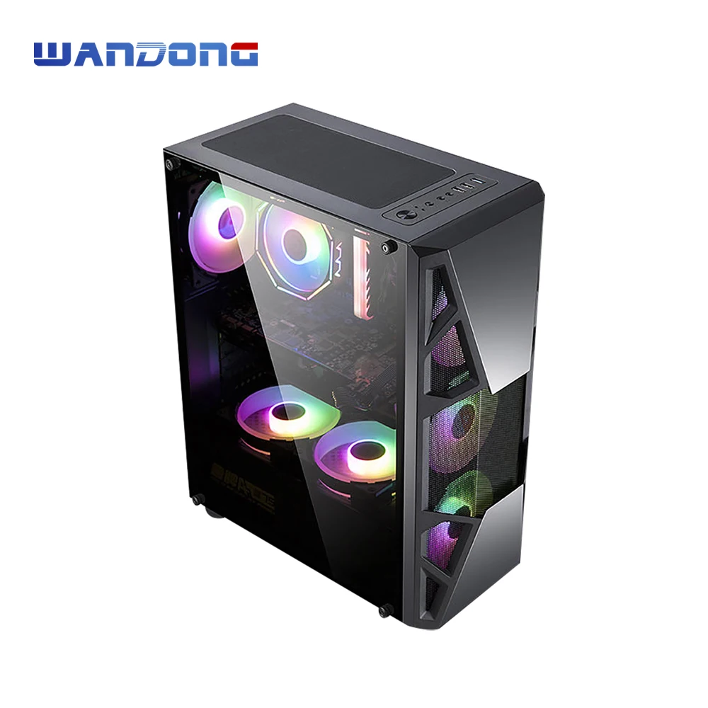 With RGB Fans PC Cabinet Gaming Computer Case Towers