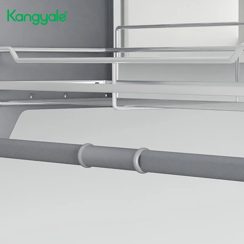 Kangyale Home Storage & Organization Kitchen Cabinet Elevator Pull Down Basket Shelf Canister Storage Lift Wire Basket