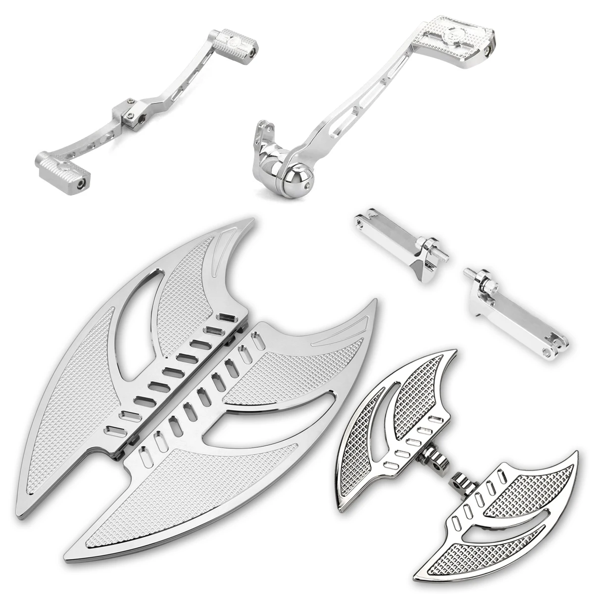 Motorcycle accessory foot boards Chrome Blade mounting Shifter Levers foot peg rest for street glide 2014-up wholesale