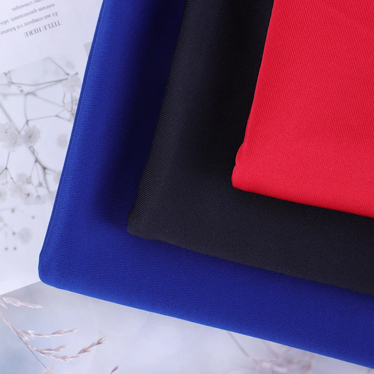 
J018-3 4 fastness grading spandex cotton polyester fabric stretch sport wear interlock fabric 