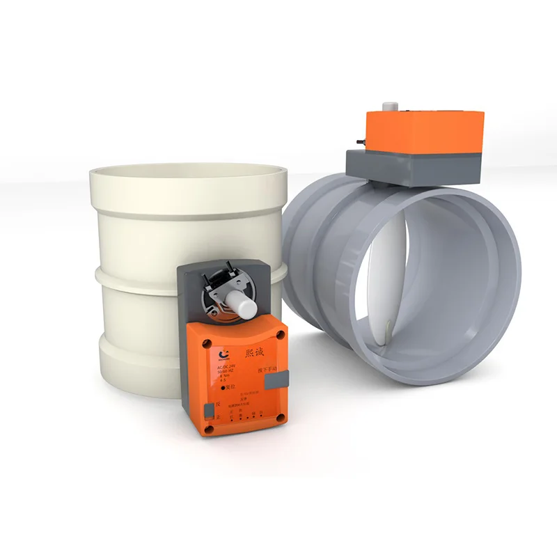 Pvc/pp Material Hvac Circular Air Duct Butterfly Baffle Regulating Valve For 16cm Electric Air Duct Exhaust Baffle