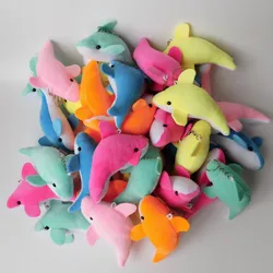Factory Price Wholesale Animal Dolphin Key buckle10cm Plush Stuffed  Pillow Gifts Toy For Kids Cotton Model Item Color Material