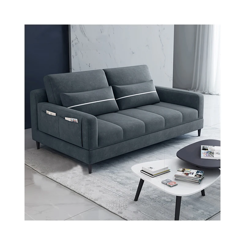 Современный тканевый льняной серый цвет раскладной диван-кровать для гостиной B503