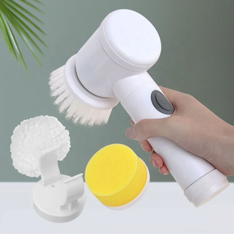 Wholesale household electric handheld rotating scrubbing item 2 in 1 kitchen cleaning brush