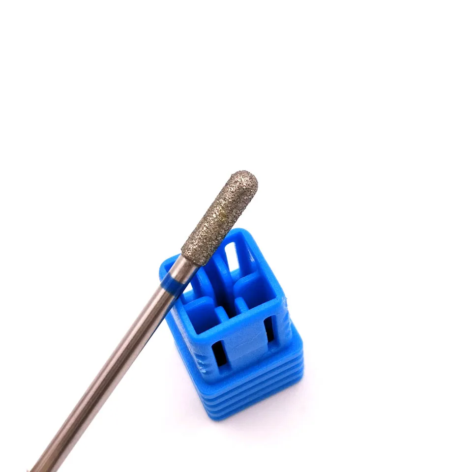 Алмазные сверла для ногтей HYTOOS, колонна, вращающаяся фреза для кутикулы 3/32 дюйма, инструменты для маникюра, аксессуары для маникюра