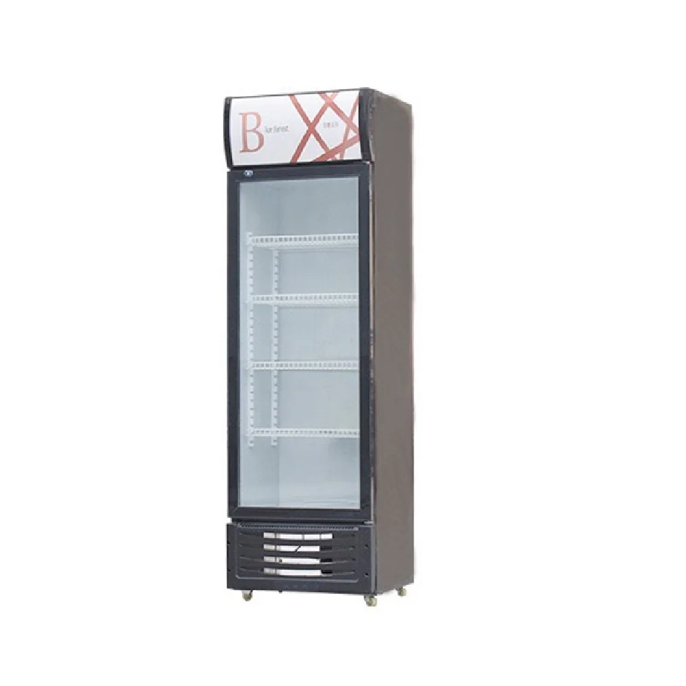 Wholesale black 280L display cake display fridge freezers refrigerator for supermarket