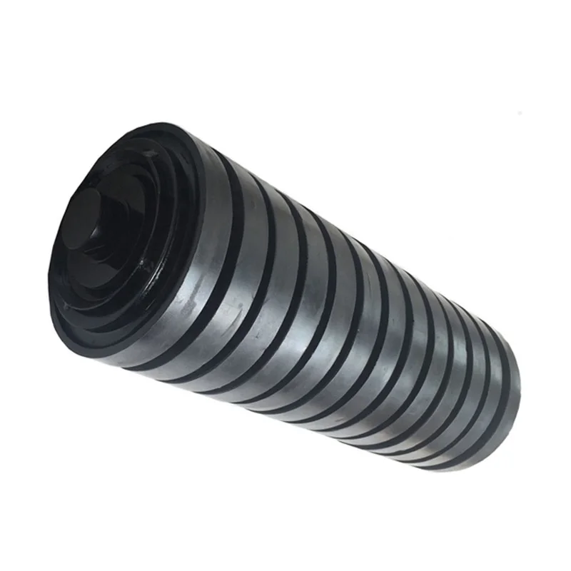 Customized size Conveyor Rubber Disc return idler impact conveyor steel roller