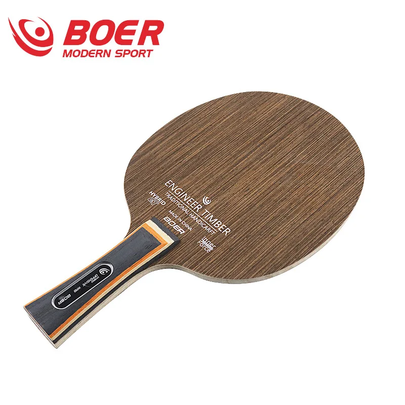 Technology Tekken Ebony Cross Racket 5-Ply Pure Wood Baseplate Carbon Copying Table Tennis Racket