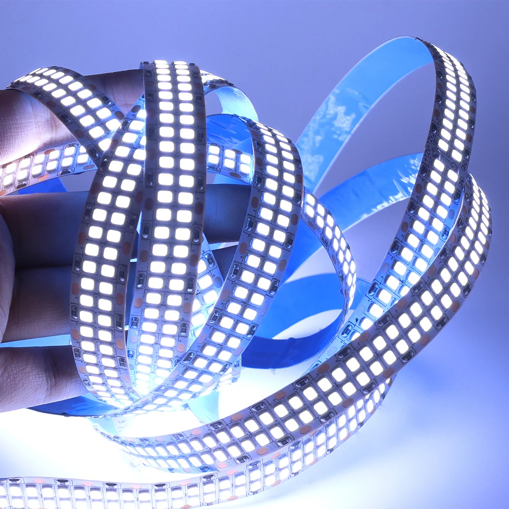 1/2/3/4/5 м Светодиодные полосы 2835 480 светодиодов/M DC12V 24 Светодиодная лента высокой яркости гибкая светодиодная теплого белого света от/белого цвета доступен в 5 м/лот