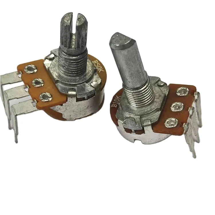 Wh161SN-2A  Rotary potentiometer metal axis carbon film potentiometer b5k 16MM