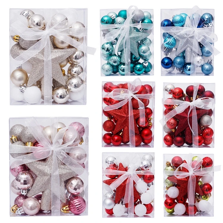 Christmas Tree Ornaments Xmas Balls Decor Set Christmas Decoration Item for Festive Holiday Season