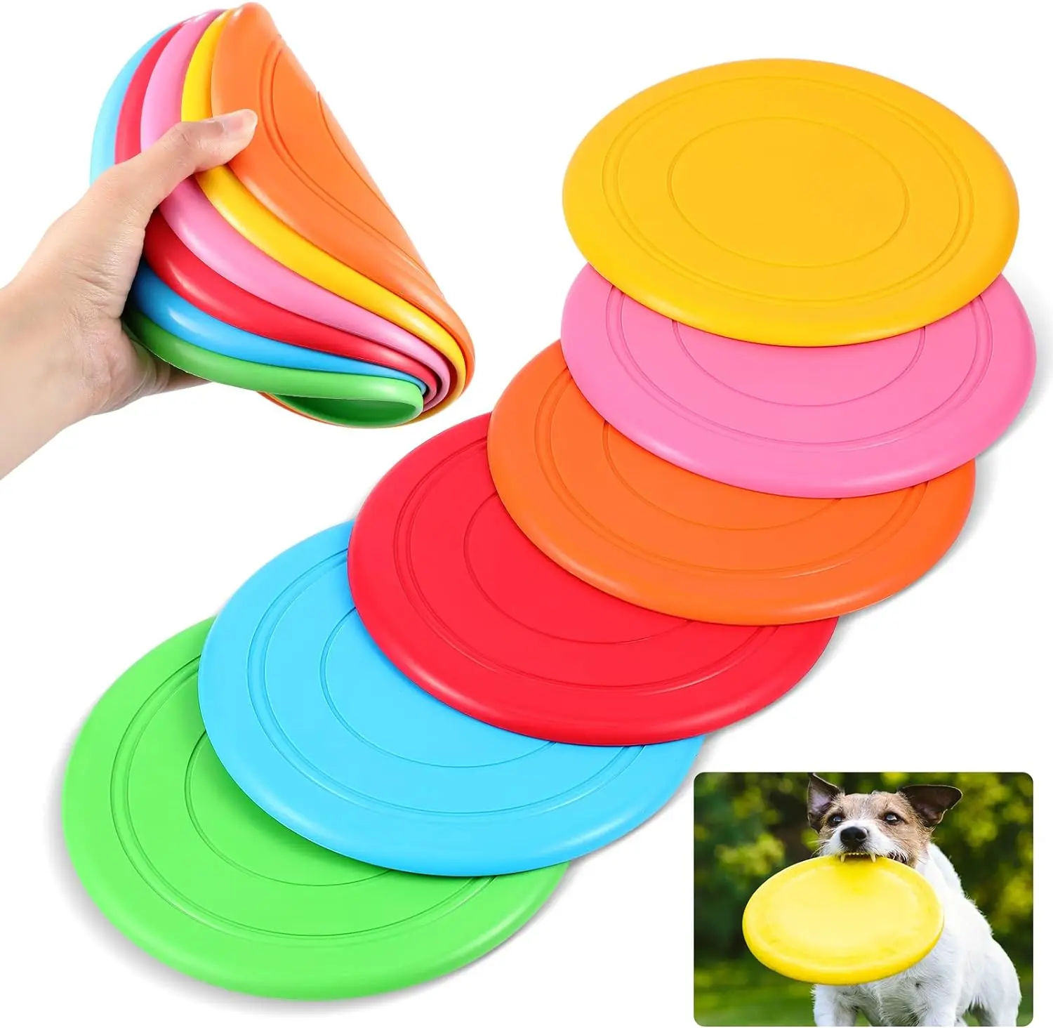 Pet Training Frisbeed Toy Soft Rubber Portable outdoor Pet Interactive Resistance Dog Chew Toys Flying Discs Toys For Pets