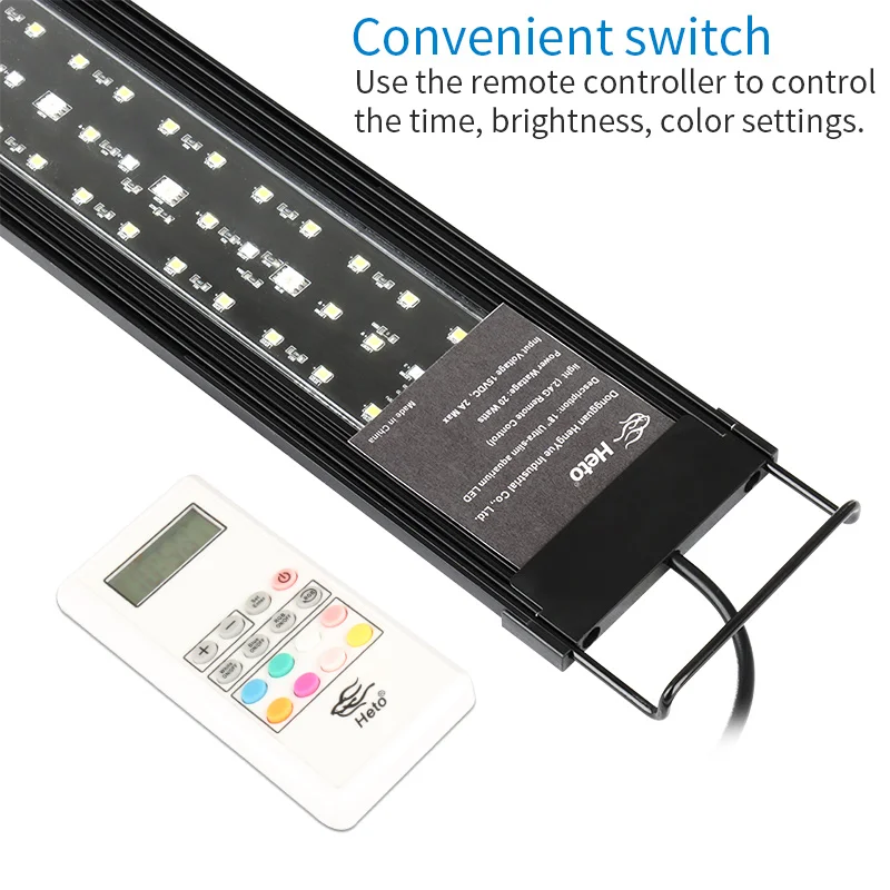 Aquarium LED  lamp 12V 20W planted Fish Tank Light for freshwater With Remote controller aquarium lights for live plant tank