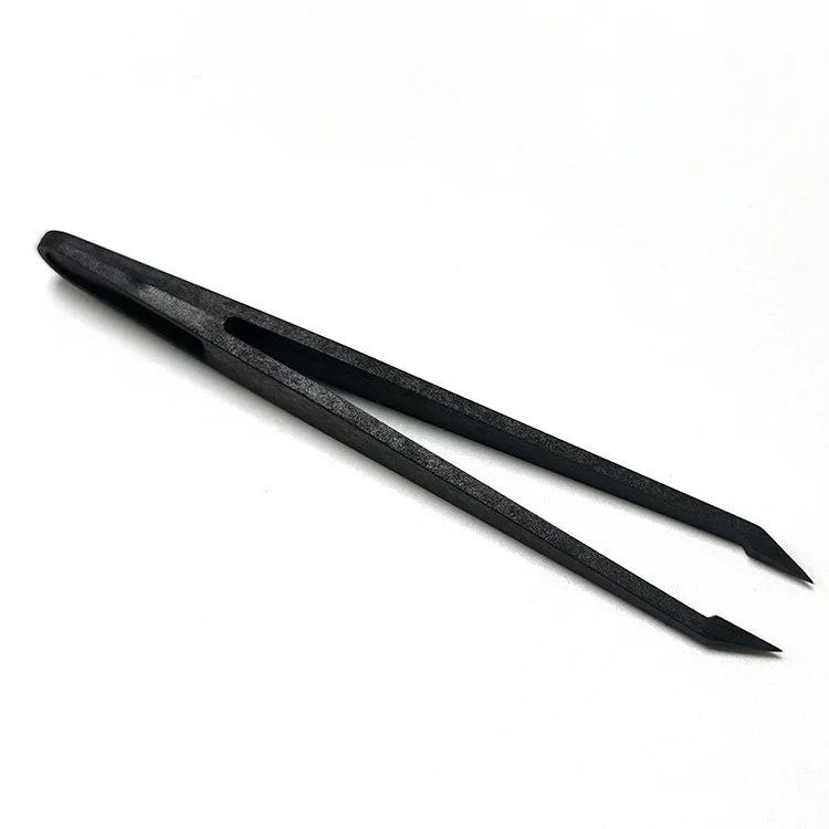 ALLESD 93305 Cheap Price Pointed Tip Anti-static Tweezer Conductive ESD Plastic Tweezers for Industrial