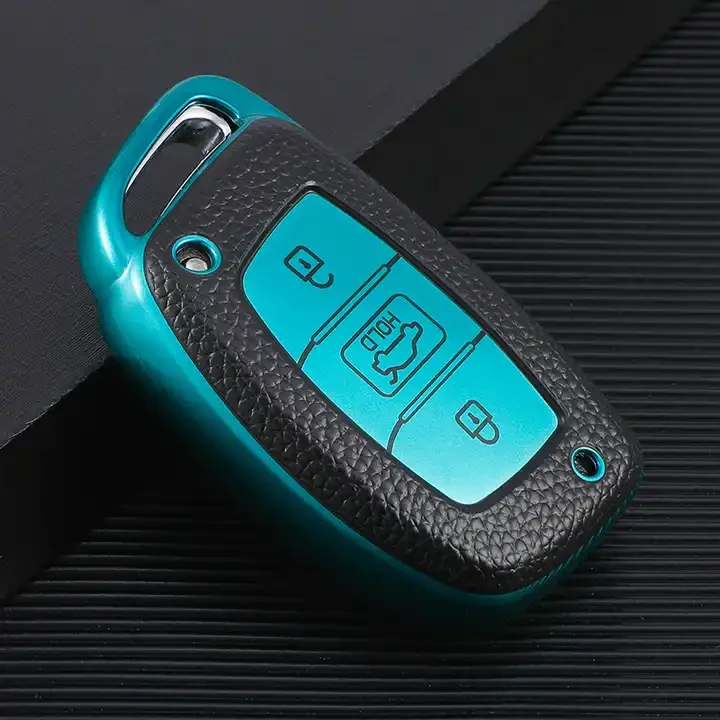 Leather TPU Key Fob Cover for Hyundai Tucson Sonata Fe Creta Mistra Elantra Ioniq Venue IX35 I10 I20 I30 Solaris Kona Accent